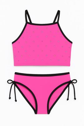 Limeapple Limeapple Tankini Swimsuit with Rhinestone Detail
