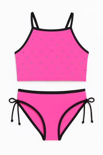Limeapple Limeapple Tankini Swimsuit with Rhinestone Detail