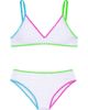 Limeapple Limeapple White Textured Bikini with Embroidered Trim Swimsuit  - 1