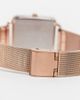 Limit Limit square mesh watch in rose gold with red dial - 3