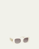 Linda Farrow Lola Rectangle Acetate & Nylon Sunglasses - 2