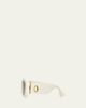 Linda Farrow Lola Rectangle Acetate & Nylon Sunglasses - 3