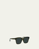 Linda Farrow Semi-Transparent Square Acetate & Nylon Sunglasses - 2