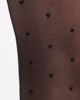 Lindex Lindex 30 denier tights in black all over heart print - 2