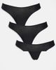 Lindex Lindex Nellie 3-pack thongs in black - 1