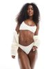 Lindex Lindex soft button detail bralet in yellow floral print - 2