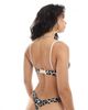 Lindex Lindex triangle bralette in leopard print-Multi - 2