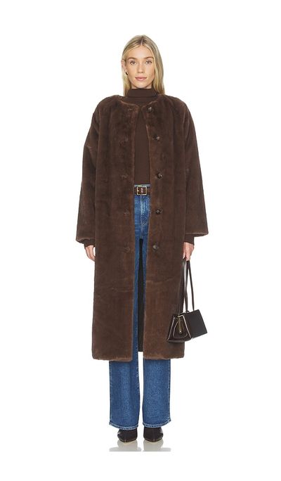 Line & Dot Line & Dot Axel Faux Fur Coat