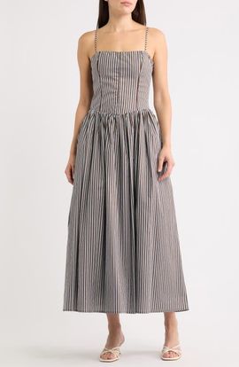 Line & Dot Line & Dot Chandler Fit & Flare Cotton Maxi Dress