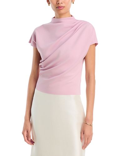 Line & Dot Line & Dot Lennon Mock Neck Drape Top