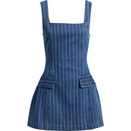 Line & Dot Line & Dot Monah Pinstripe Denim Minidress