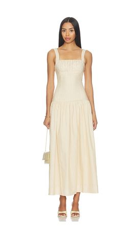 Line & Dot - Women's Kira Satin Strappy Maxi Dress