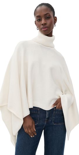 Line & Dot Line & Dot Orly Turtleneck Cape Sweater Ivory