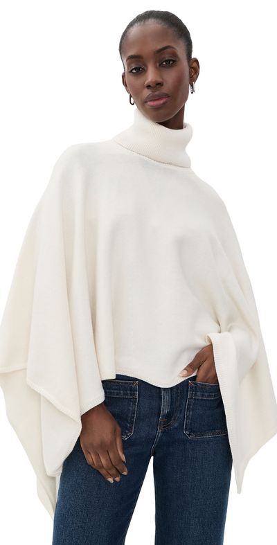 Line & Dot Line & Dot Orly Turtleneck Cape Sweater Ivory