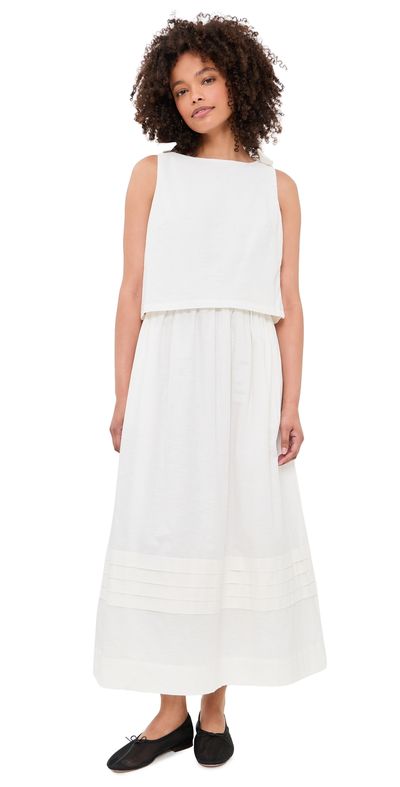 Line & Dot Line & Dot Tippi Midi Dress White