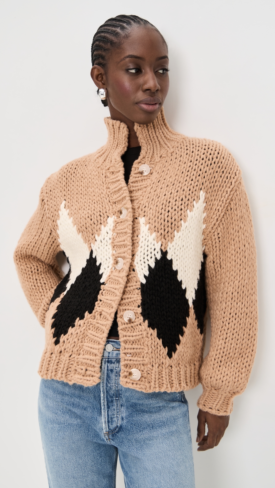 chinese dress ladies Paulina maxi sweater dress – Line & Dot main image 1
