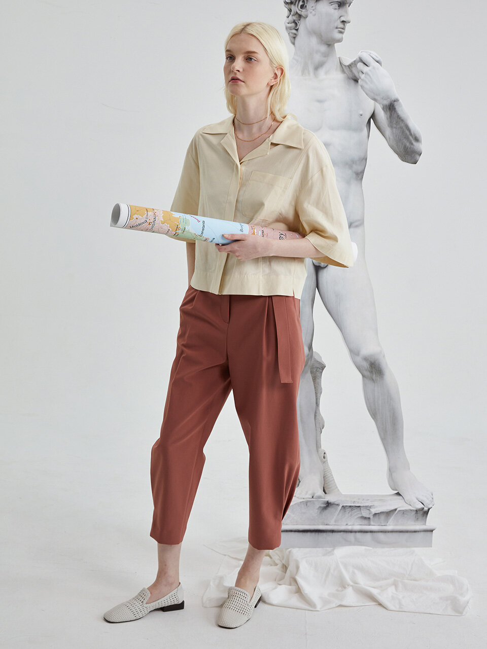 LINE STUDIO ONE Belted Cocoon Pants