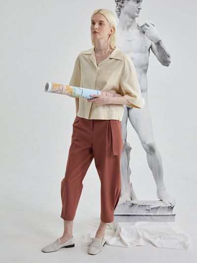 LINE STUDIO ONE Belted Cocoon Pants