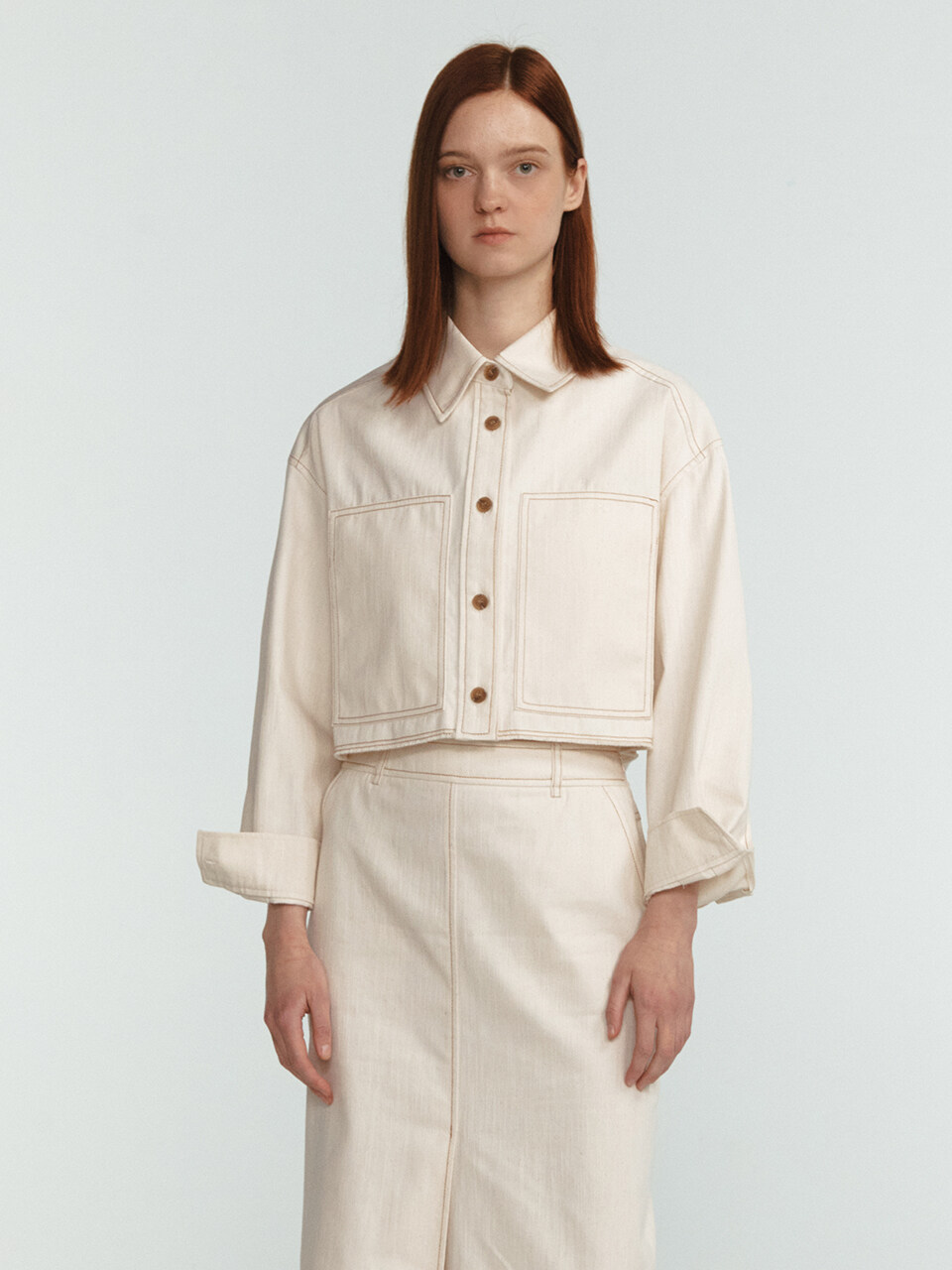 LINE STUDIO ONE Tess Stitch Cropped Shirt