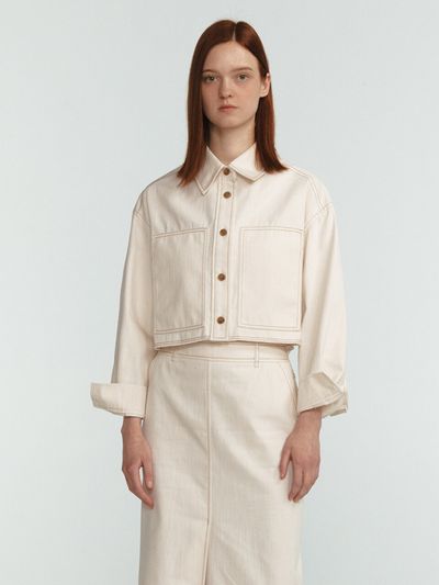 LINE STUDIO ONE Tess Stitch Cropped Shirt