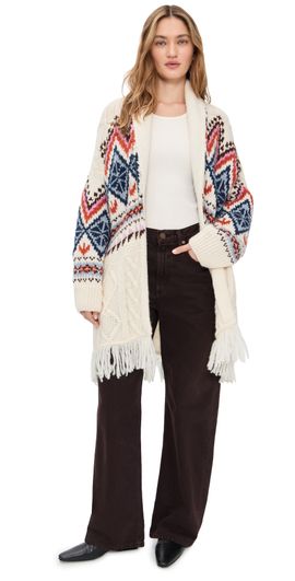 Lingua Franca Lingua Franca Hilda Baby Alpaca Robe Cream Multi