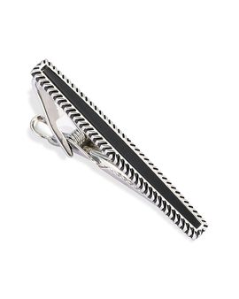 Link Up Link Up Black Obsidian Framed Short Tie Bar