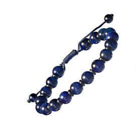 Link Up Link Up Gemstone Beads with Alternating Accent Spacers Pull Cord Bracelet