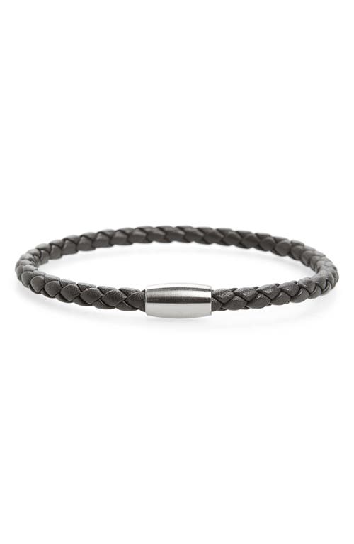 Link Up Link Up Woven Leather Bracelet with magnetic closure