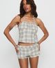 Lioness Afterglow Mini Shorts Smoke Plaid - 1