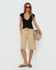 Lioness Apres Tie Waist Jorts Stone - 1