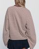 Lioness Cotton Blend Oversized Striped Crewneck Tee - 2