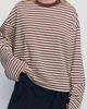 Lioness Cotton Blend Oversized Striped Crewneck Tee - 3