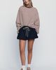 Lioness Cotton Blend Oversized Striped Crewneck Tee - 4