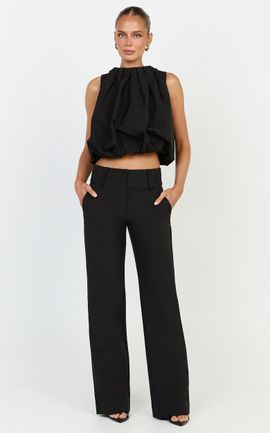 Lioness Lioness - Beverly Bubble Top in Noir