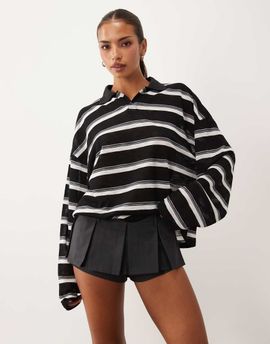 Lioness Lioness Allure pleated ultra mini skort in dark gray