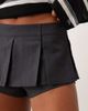 Lioness Lioness Allure pleated ultra mini skort in dark gray - 4