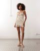 Lioness Lioness Angelic sheer lace bust detailing satin mini dress in ivory-White - 2