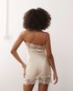 Lioness Lioness Angelic sheer lace bust detailing satin mini dress in ivory-White - 4