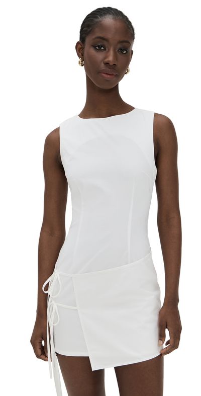 Lioness Lioness Ballerina Wrap Mini Dress Porcelain