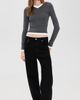 Lioness Lioness Barbie Long Sleeve Crop Top Midnight Stripe - 5