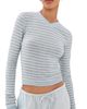 Lioness Lioness Barbie Long Sleeve Top Sky Blue Stripe - 1