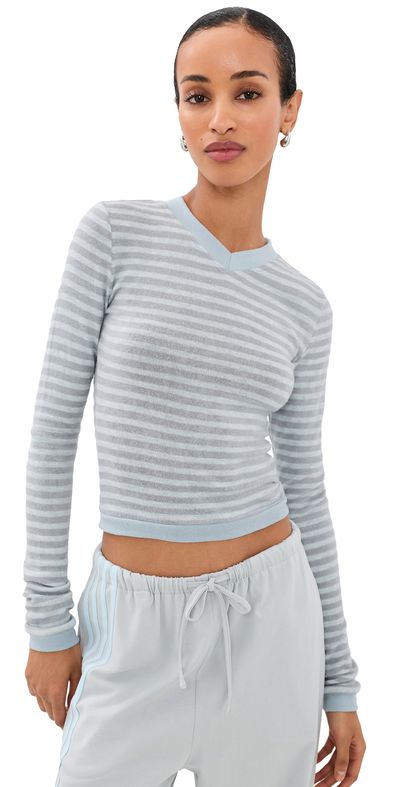 Lioness Lioness Barbie Long Sleeve Top Sky Blue Stripe