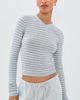 Lioness Lioness Barbie Long Sleeve Top Sky Blue Stripe - 3