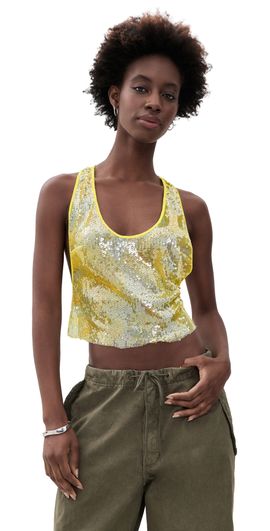 Lioness Lioness Bare Sequin Cami desert night leaf