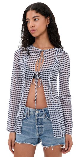 Lioness Lioness Barely There Tie Top NOIR CHECK