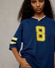 Lioness Lioness Beverly Graphic Oversized Short Sleeve Jersey Top in Navy, Women's at Urban Outfitters - 1