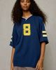 Lioness Lioness Beverly Graphic Oversized Short Sleeve Jersey Top in Navy, Women's at Urban Outfitters - 5