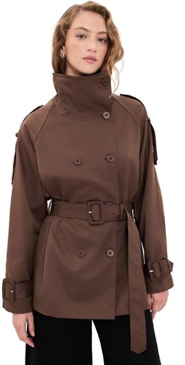 Lioness Lioness Blanc Trench Coat Chocolate
