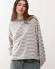 Lioness Lioness Bloom cotton blend long sleeve crew neck boxy T-shirt in ash stripe-Multi - 1