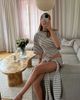 Lioness Lioness Bloom cotton blend tie waist skort in ash stripe - part of a set-Gray - 3